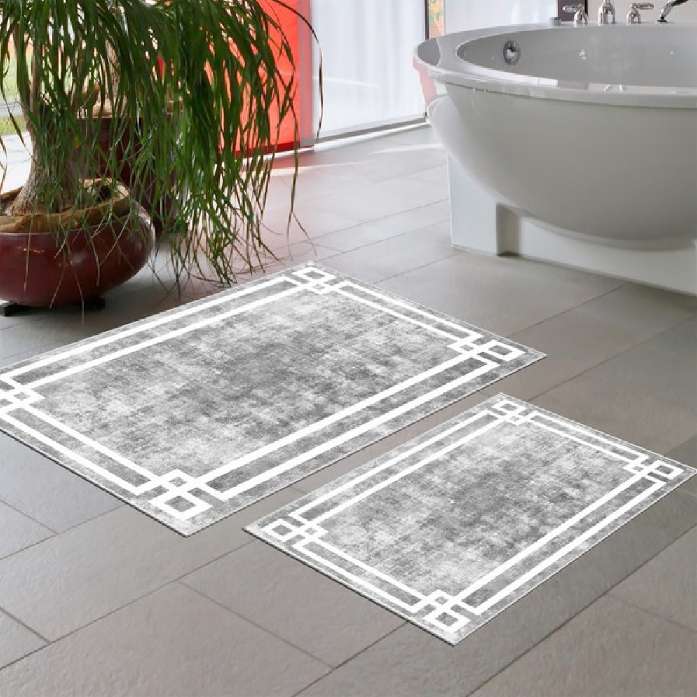 Thalia Home Kaymaz Taban Yıkanabilir 2'li 60 x 100 cm - 50 x 60 cm Banyo Halısı Paspas Klozet Takımı Klozet Takımı Fiyatı
