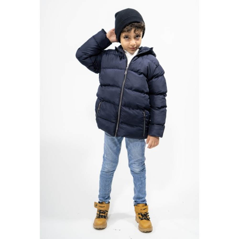 The Arslan Collection Erkek Çocuk Mont Su ve Rüzgar Geçirmez Içi Peluş Kalın Sabit Kapüşonlu Lacivert Çocuk Mont Erkek Çocuk Mont Fiyatı