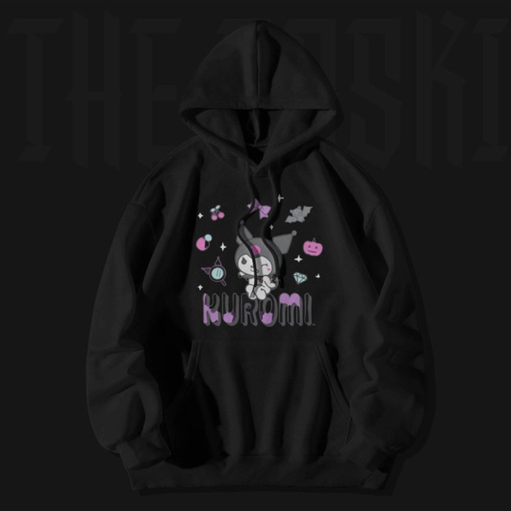 The Baski Kuromi Baskılı Pamuk İçi Polar 3 İplik Sweatshirt Erkek Sweatshirt Fiyatı