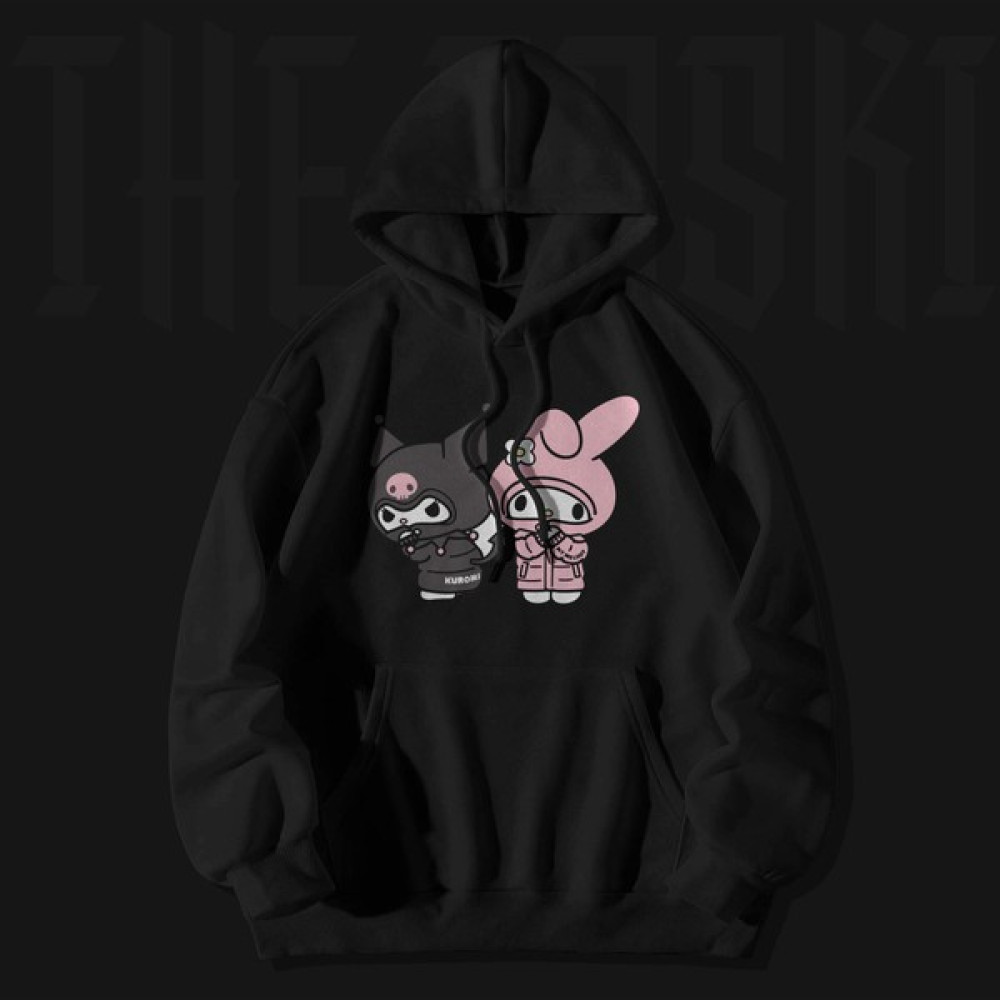 The Baski Kuromi Çift Baskılı Pamuk İçi Polar 3 İplik Sweatshirt Erkek Sweatshirt Fiyatı