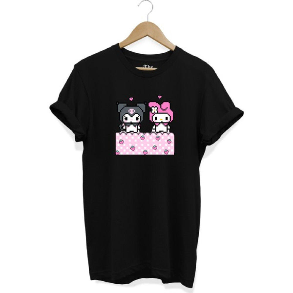 The Baski Kuromi Craft Baskılı Çocuk Genç Pamuk Siyah Tişört Bayan T-shirt Fiyatı