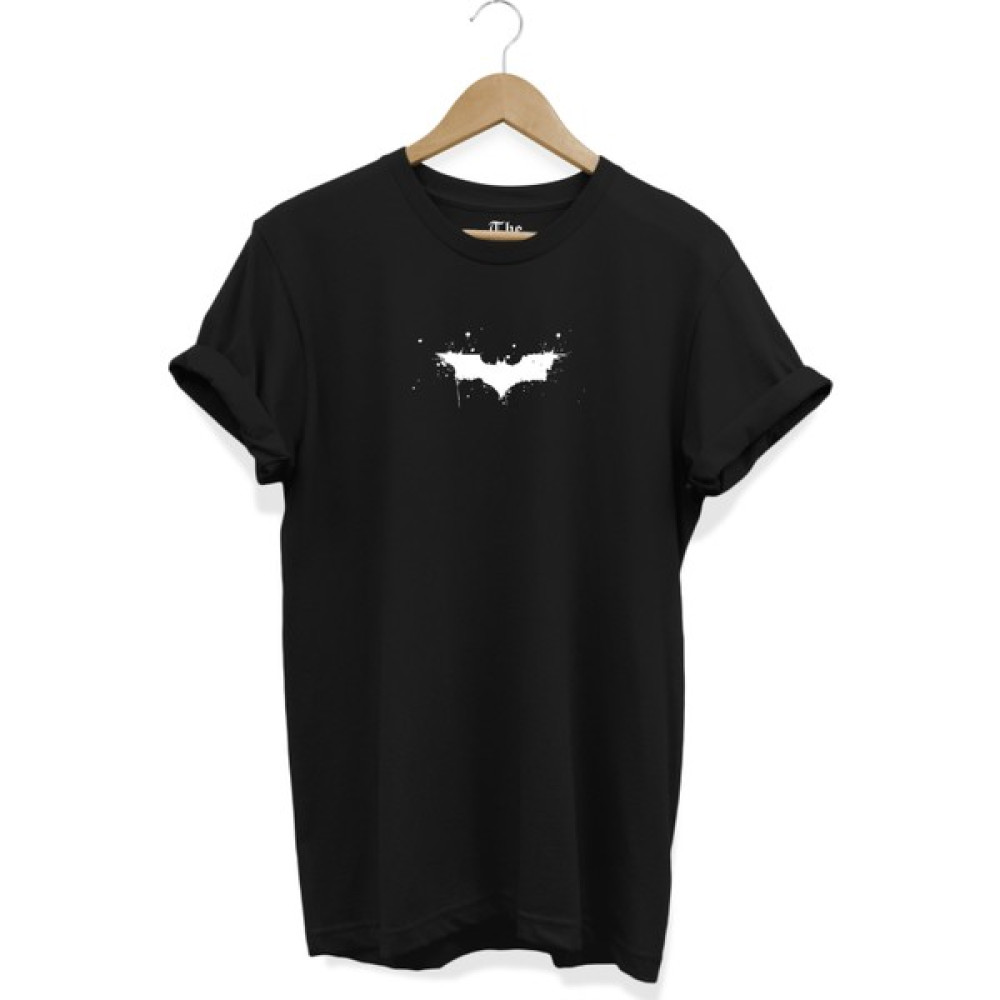 The Baskı Siyah Unisex Batman Yarasa Baskılı Kısa Kollu T-Shirt Erkek T-shirt Fiyatı