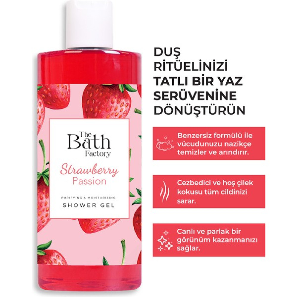 The Bath Factory Çilekli Duş Jeli 400 ml Duş Jelleri ve Banyo Köpükleri Fiyatı