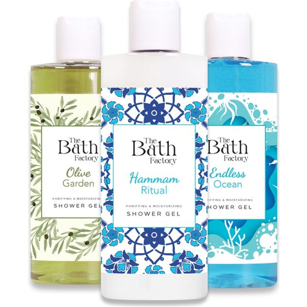 The Bath Factory Duş Jeli Seti ( Zeytinyağlı - Hamam - Okyanus ) 3 x 400 ml Duş Jelleri ve Banyo Köpükleri Fiyatı