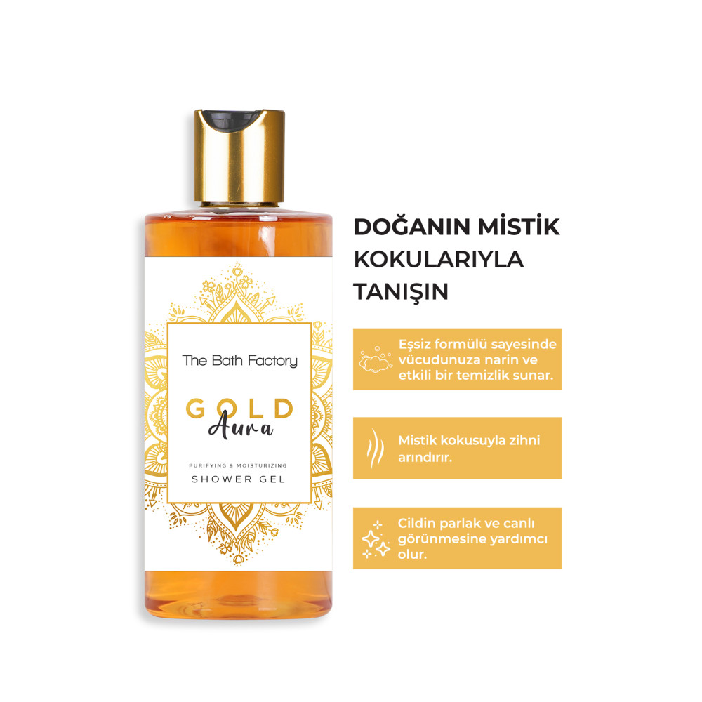 THE BATH FACTORY Gold Aura Duş Jeli 400 ml Duş Jelleri ve Banyo Köpükleri Fiyatı