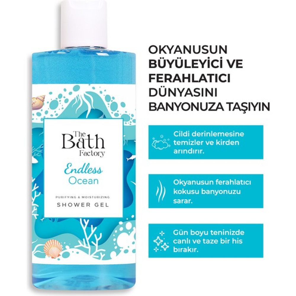 The Bath Factory Okyanus Duş Jeli 400 ml Duş Jelleri ve Banyo Köpükleri Fiyatı