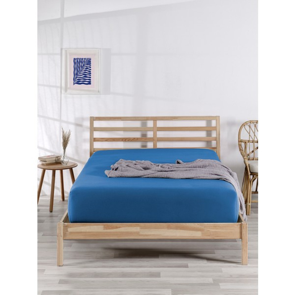 The Berb | %100 Pamuklu | Tek/çift Kişilik Lastikli Çarşaf | Penye Çarşaf | Fitted Jersey - 120x200 - Lacivert Çarşaf Fiyatı