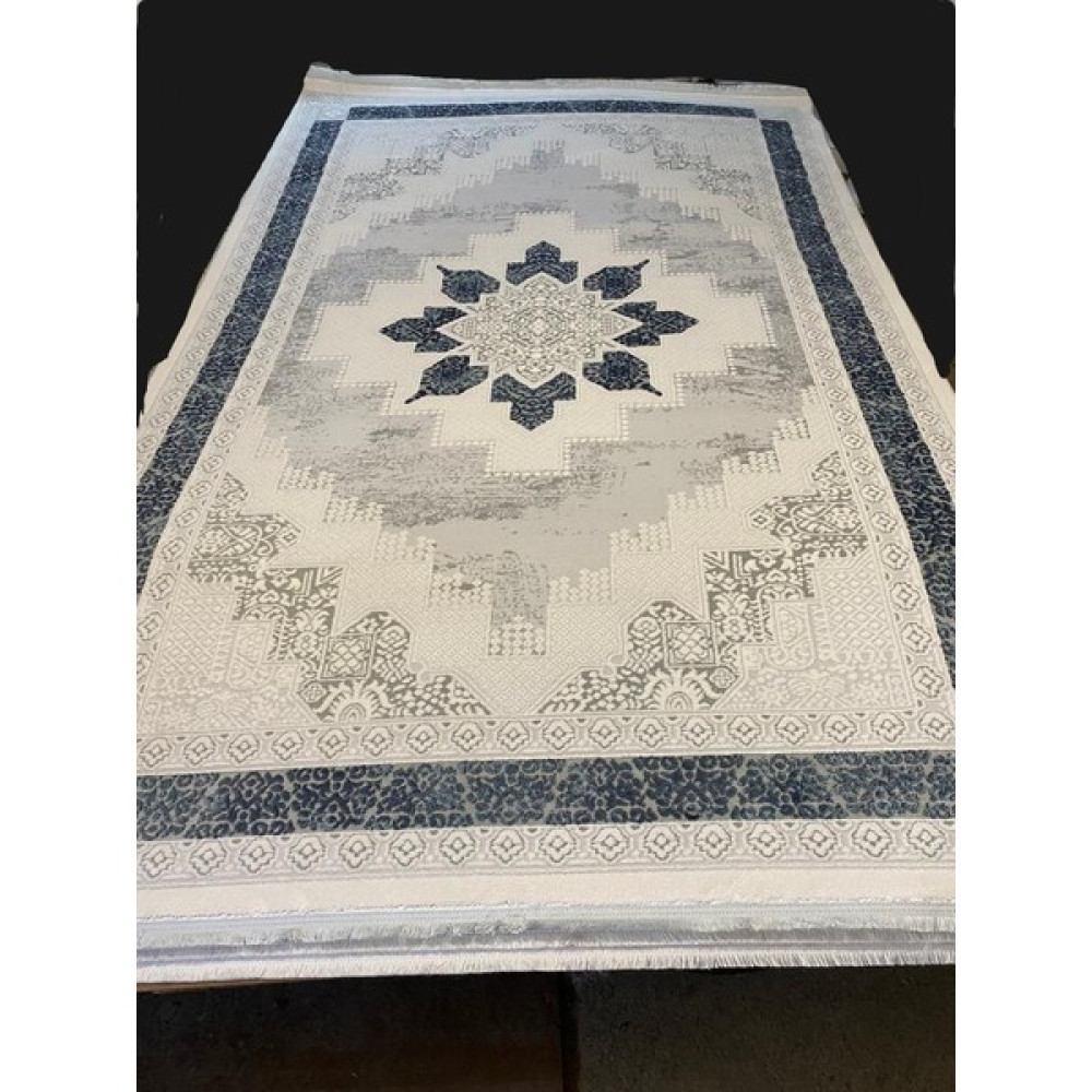 The Carpet %100 Yün Akrilik 6 M2 Halı - 200 x 290 cm - Gri - Lacivert Salon Halısı Fiyatı