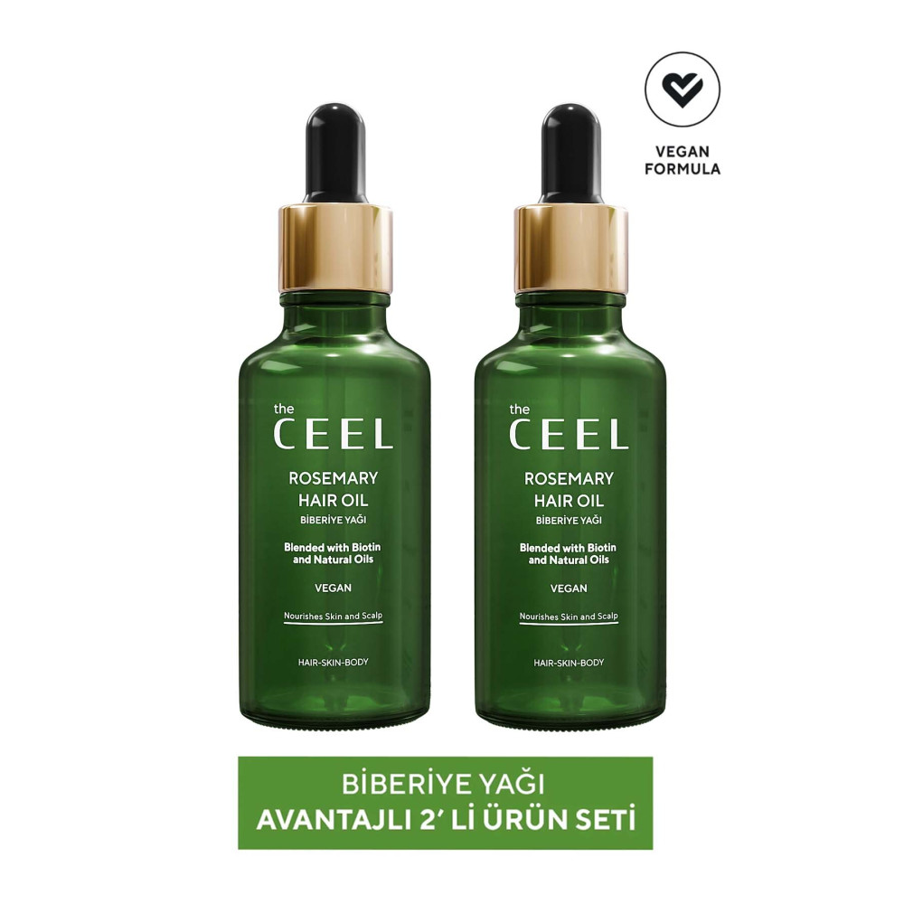The Ceel 2li Biberiye Yağı Sac Dökülmesi ve Aşırı Yıpranmış Saçlar için Biotin Özlü Saç Bakımı 50 ml Saç Bakım Maskeleri & Serumlar & Spreyler Fiyatı