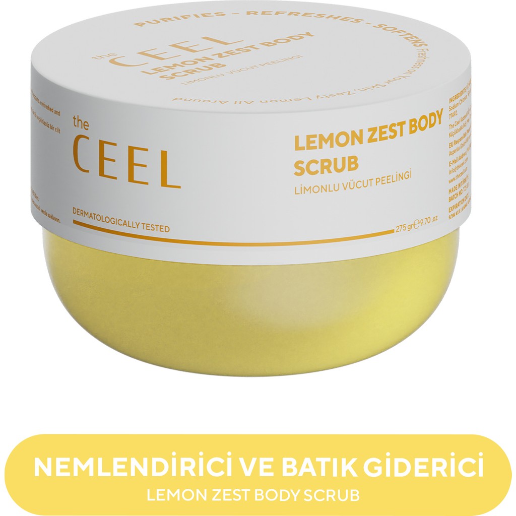 The Ceel Nemlendirici, Besleyici, Batık Giderici ve Arındırıcı Vücut Peelingi Limon Özlü 275 gr Diğer Fiyatı