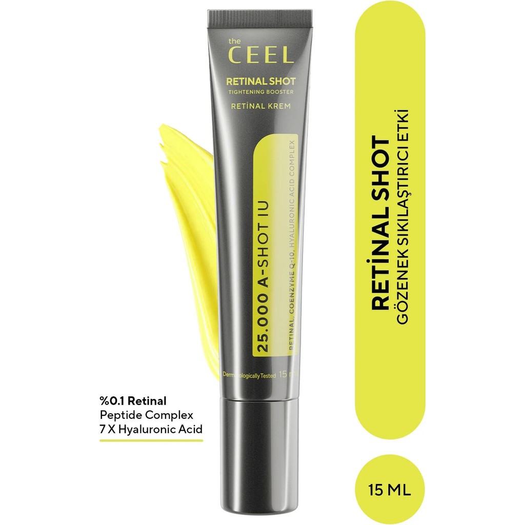 The Ceel Retinal Shot %0,1 Sıkılaştırıcı & Güçlendirici Krem Retinal,7x Hyaluronic Acid, Q10 15 ml Diğer Fiyatı