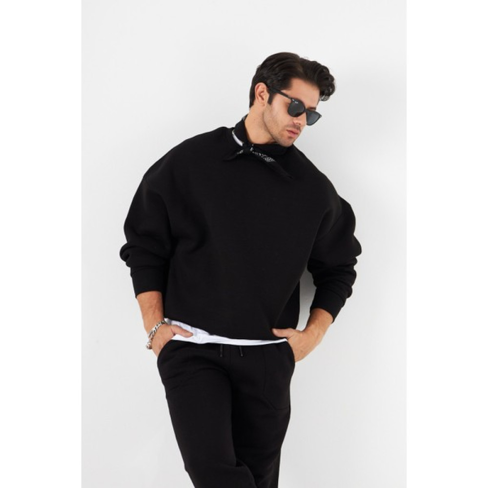 The Champ Clothing Bisiklet Yaka Basic 3 Iplik Şardonlu Oversize Sweatshirt Erkek Sweatshirt Fiyatı