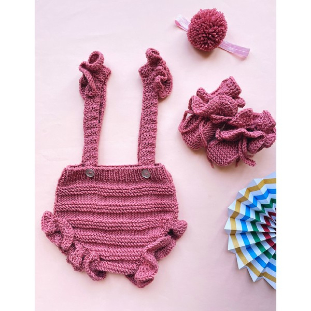 The Cloudish Shop Bebek El Örgüsü Tulum Bandana Patik Seti 1 Yaş Çekim Kıyafeti Bebek Tulumu Fiyatı