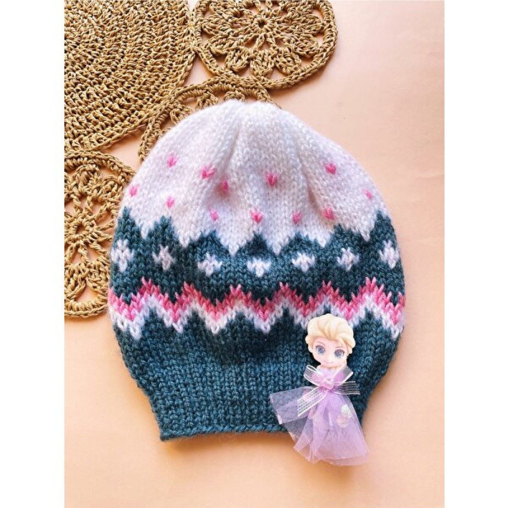 The Cloudish Shop Kafası Karışık Bere - El Örgüsü Bebek Çocuk Bere Elsa Broş Bebek Şapkası Fiyatı