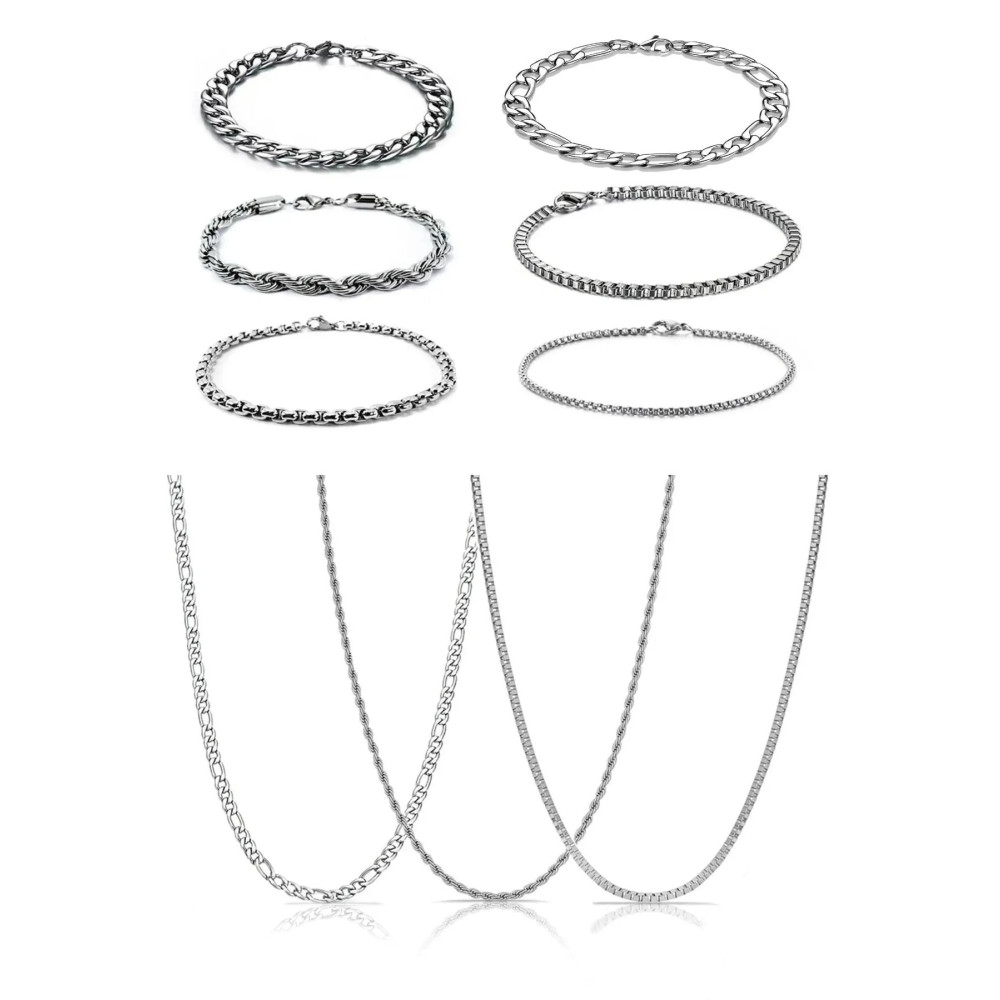 The Collection 9lu Set 6 Bileklik 3 Kolye (KOLYE VE BİLEKLİK SETİ) Bijuteri Kolye Fiyatı