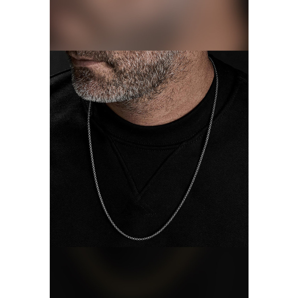 The Collection Kararmaz Ince Örme Model Çelik Ince Erkek Kolye Zincir Bijuteri Kolye Fiyatı