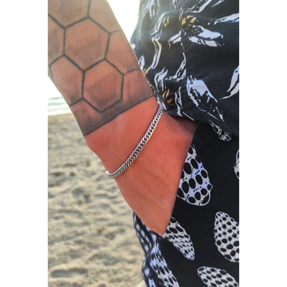 The Collection Unisex Küba Gümüş Çelik Bileklik Saat ve Bileklik Aksesuarı Fiyatı