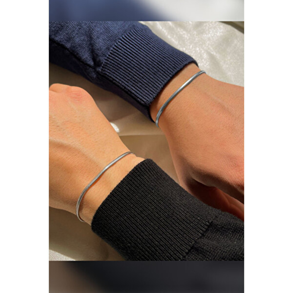 The Collection Unisex Minimal 2'li Italyan Arkadaşlık Sevgili Çift Zincir Bileklik Saat ve Bileklik Aksesuarı Fiyatı