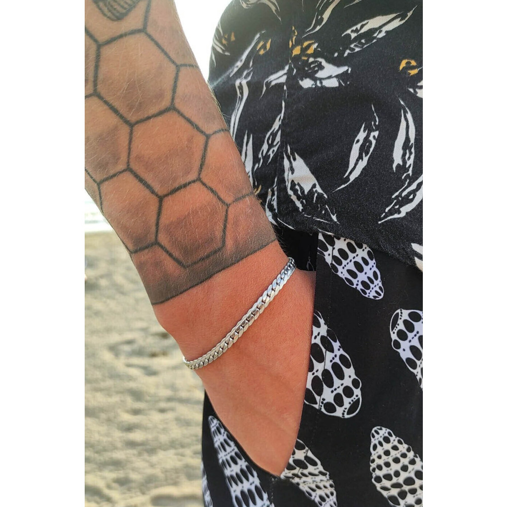The Collection Unisex Urban Kararmaz Gümüş Çelik Bileklik Çelik Bilezik Fiyatı