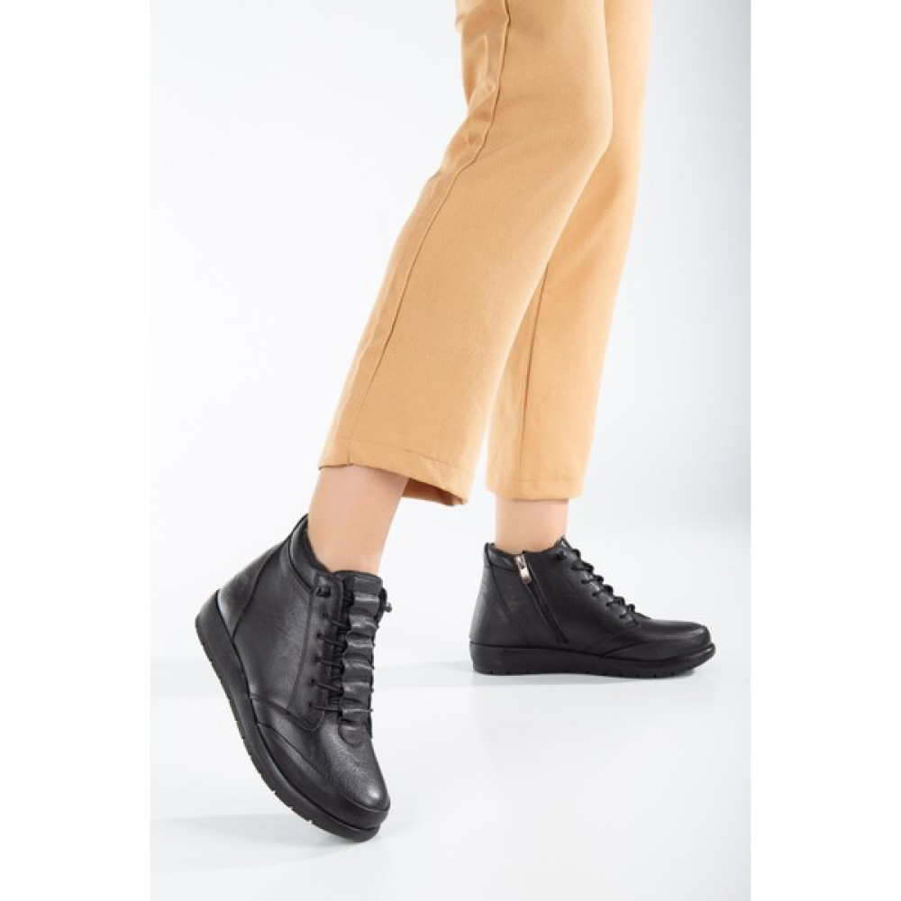 The Dortex Shoes The Dortex LADY401 Hakiki Deri Içi Kürklü Ultra Rahat Kadın Kışlık Bot Kadın Botları Fiyatı