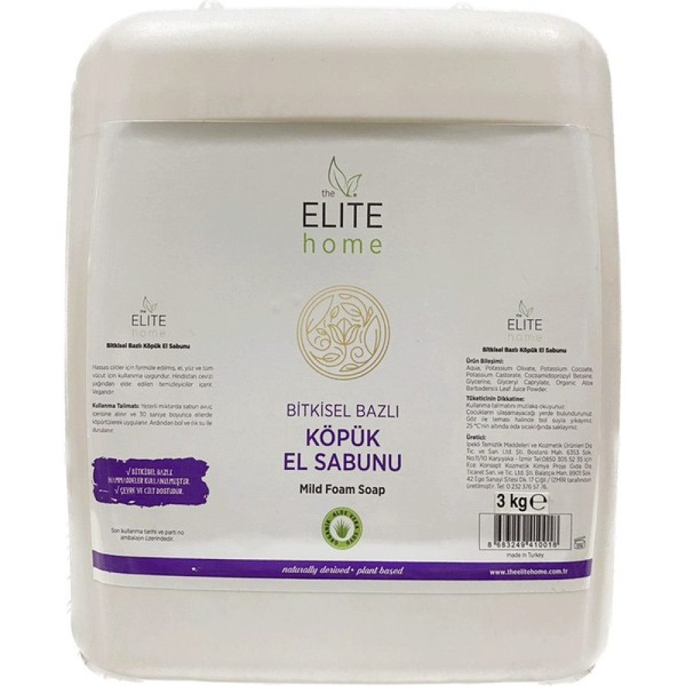 The Elite Home Bitkisel Bazlı Köpük El Sabunu 3 kg Sabunlar Fiyatı