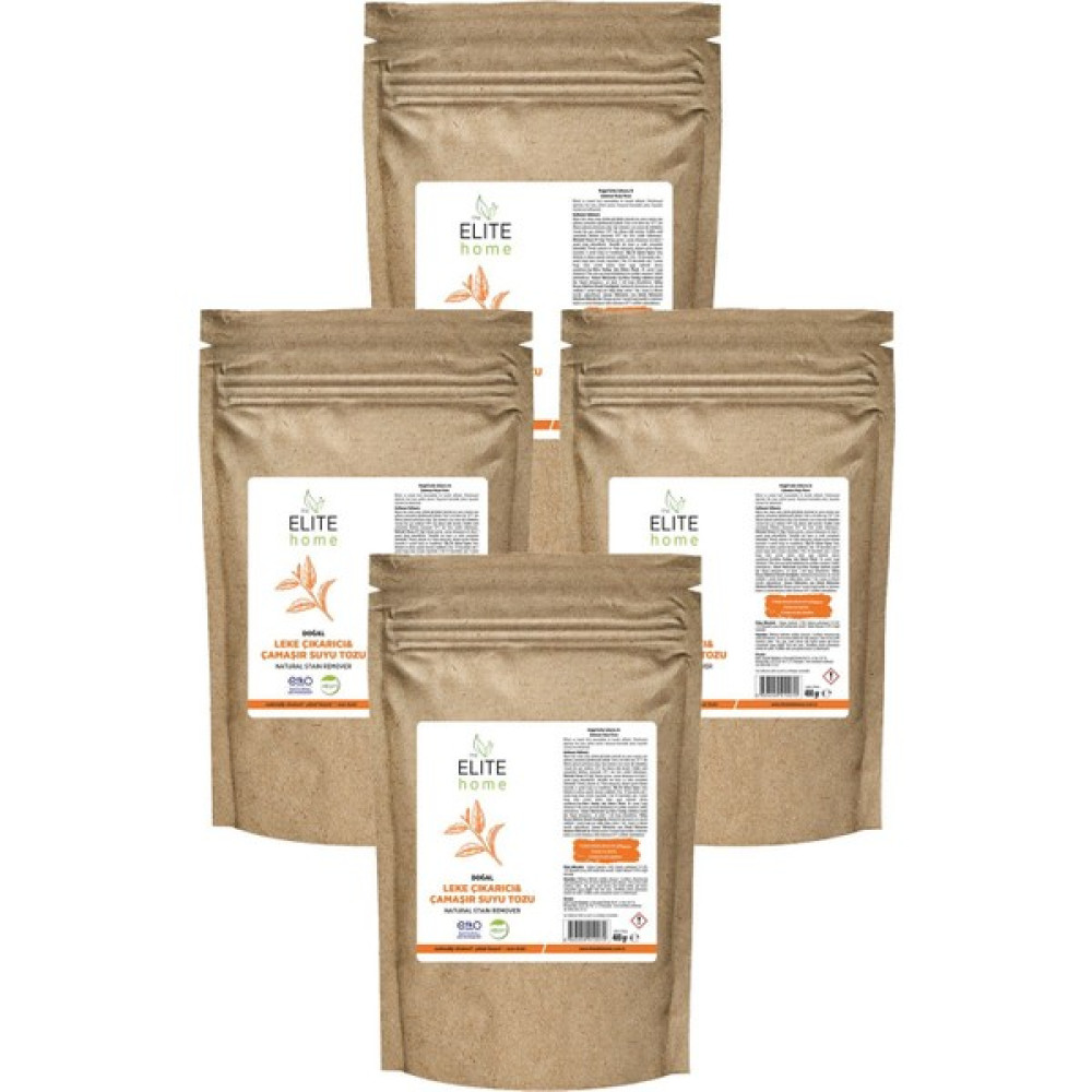 The Elite Home Doğal ve Vegan Sertifikalı Leke Çıkarıcı Çamaşır Suyu Tozu 400 gr x 4 (1600gr) - 800 gr Temizlik Malzemeleri Fiyatı