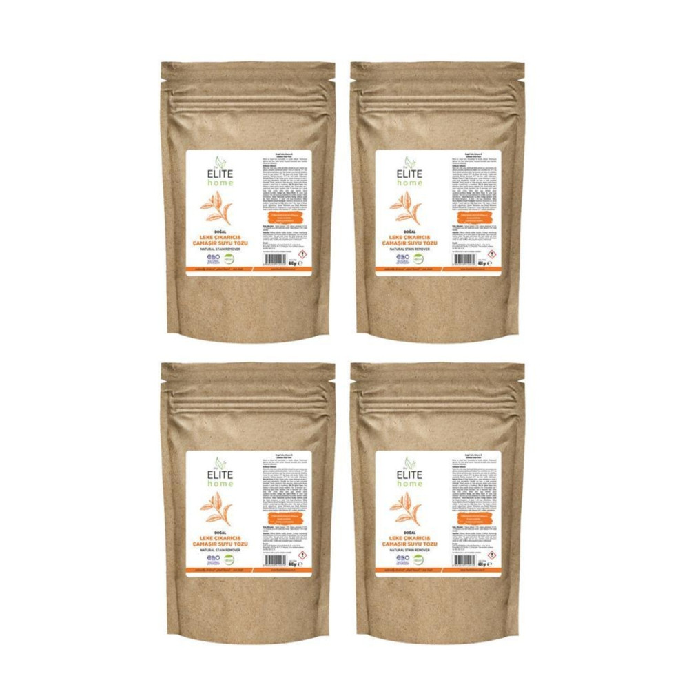 The Elite Home Doğal Ve Vegan Sertifikalı Leke Çıkarıcı Çamaşır Suyu Tozu 400 gr x 4 Çamaşır Yıkama Fiyatı
