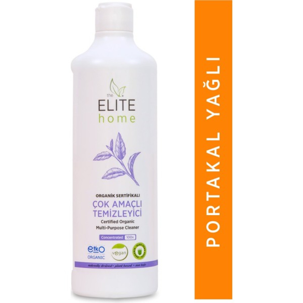 The Elite Home Organik Sertifikalı Çok Amaçlı Genel Temizleyici 750 ml, portakal Temizlik Malzemeleri Fiyatı