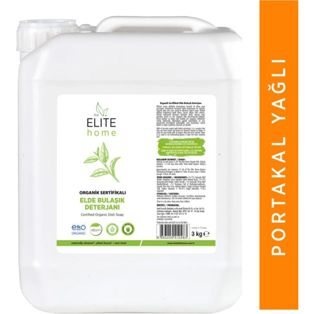 The Elite Home Organik Sertifikalı Elde Bulaşık Deterjanı 3 kg Portakal Çamaşır Deterjanı Fiyatı