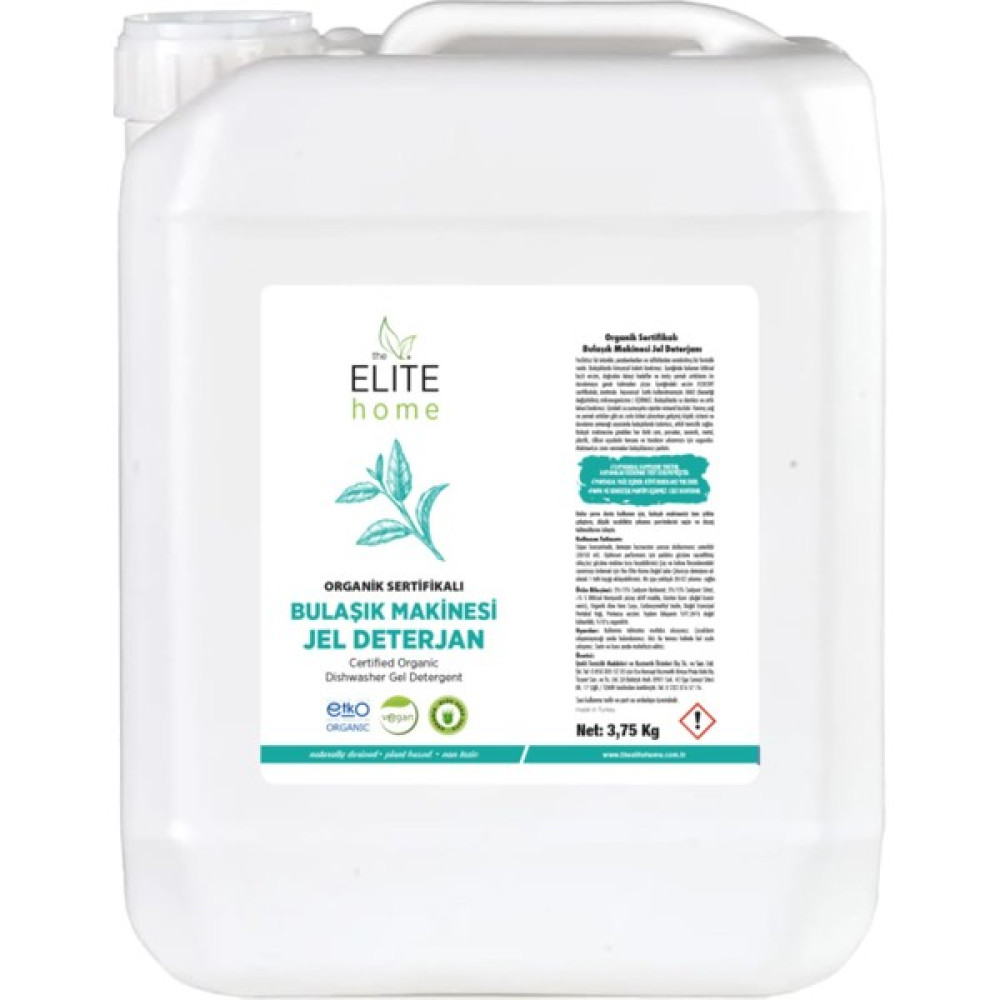 The Elite Home Organik Sertifikalı Jel Bulaşık Makinesi Deterjanı 3.750 gr Portakal Bulaşık Yıkama Fiyatı
