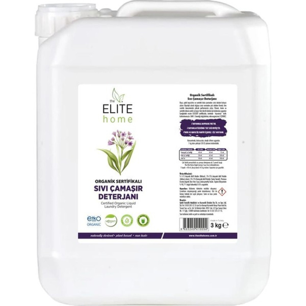The Elite Home Organik Sertifikalı Sıvı Çamaşır Deterjanı 3 kg Çamaşır Deterjanı Fiyatı