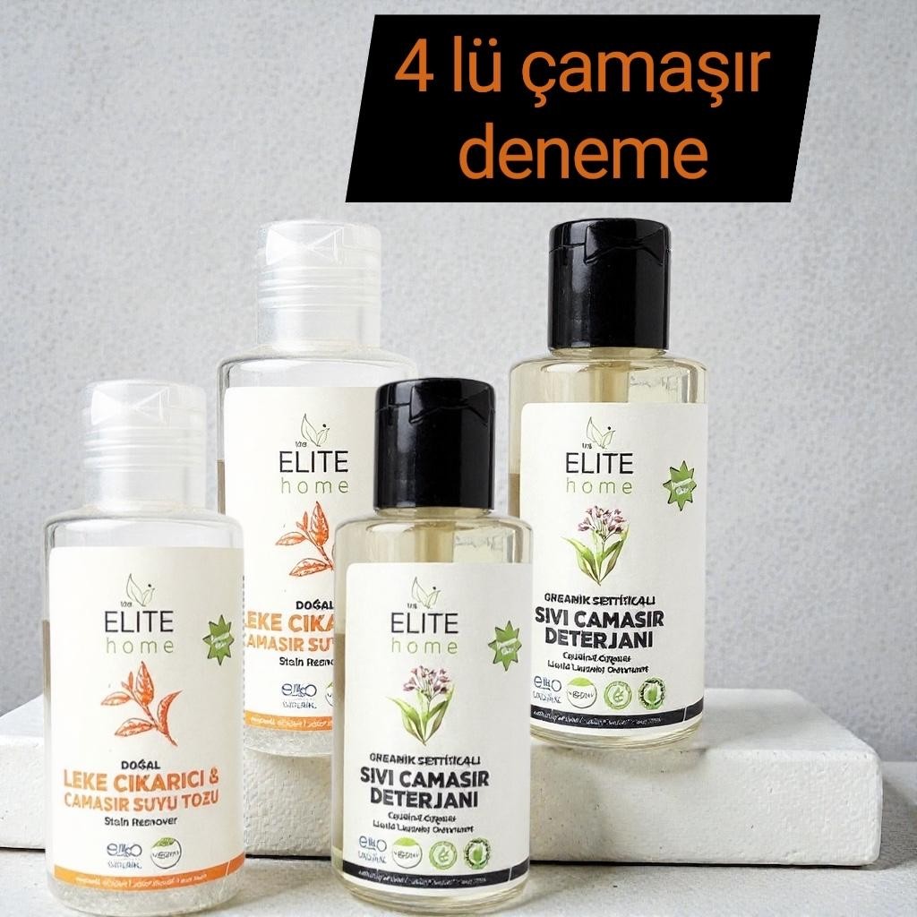 The Elite Home Organik ve Vegan Sertifikalı Sıvı Çamaşır Deterjanı & Leke Çıkarıcı Toz 50 gr 4 Lü Set Çamaşır Deterjanı Fiyatı
