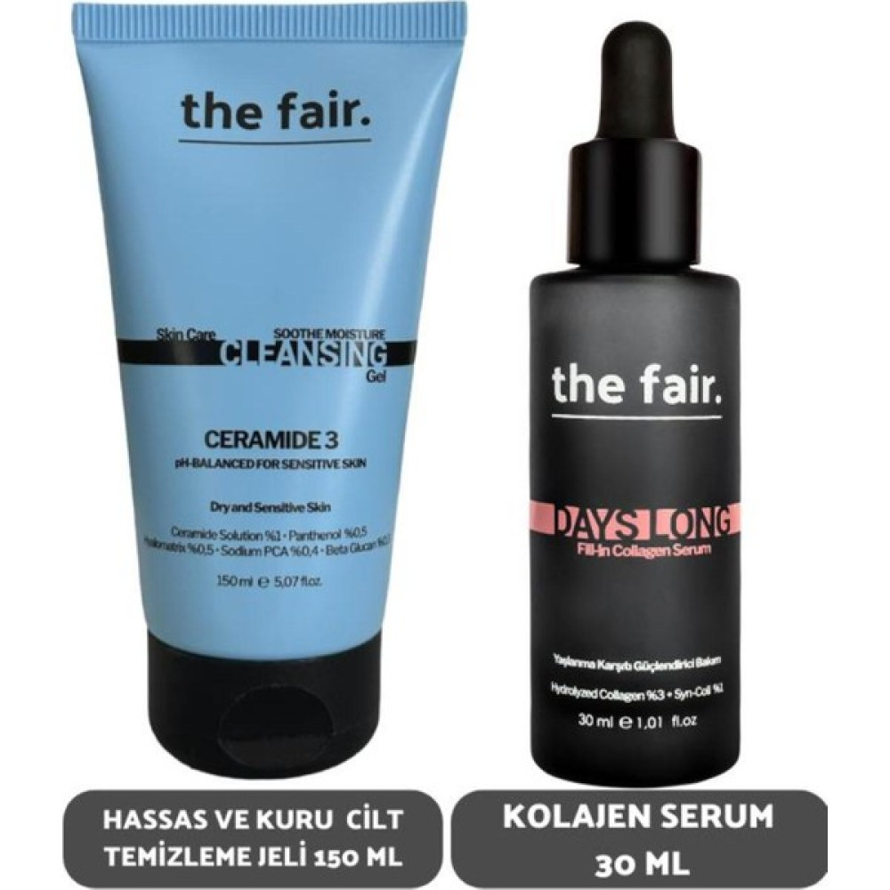 The Fair . Hassas ve Kuru Cilt Temizleme Jeli 150 ml ve Kolajen Serum 30 ml Göz Kremi Fiyatı