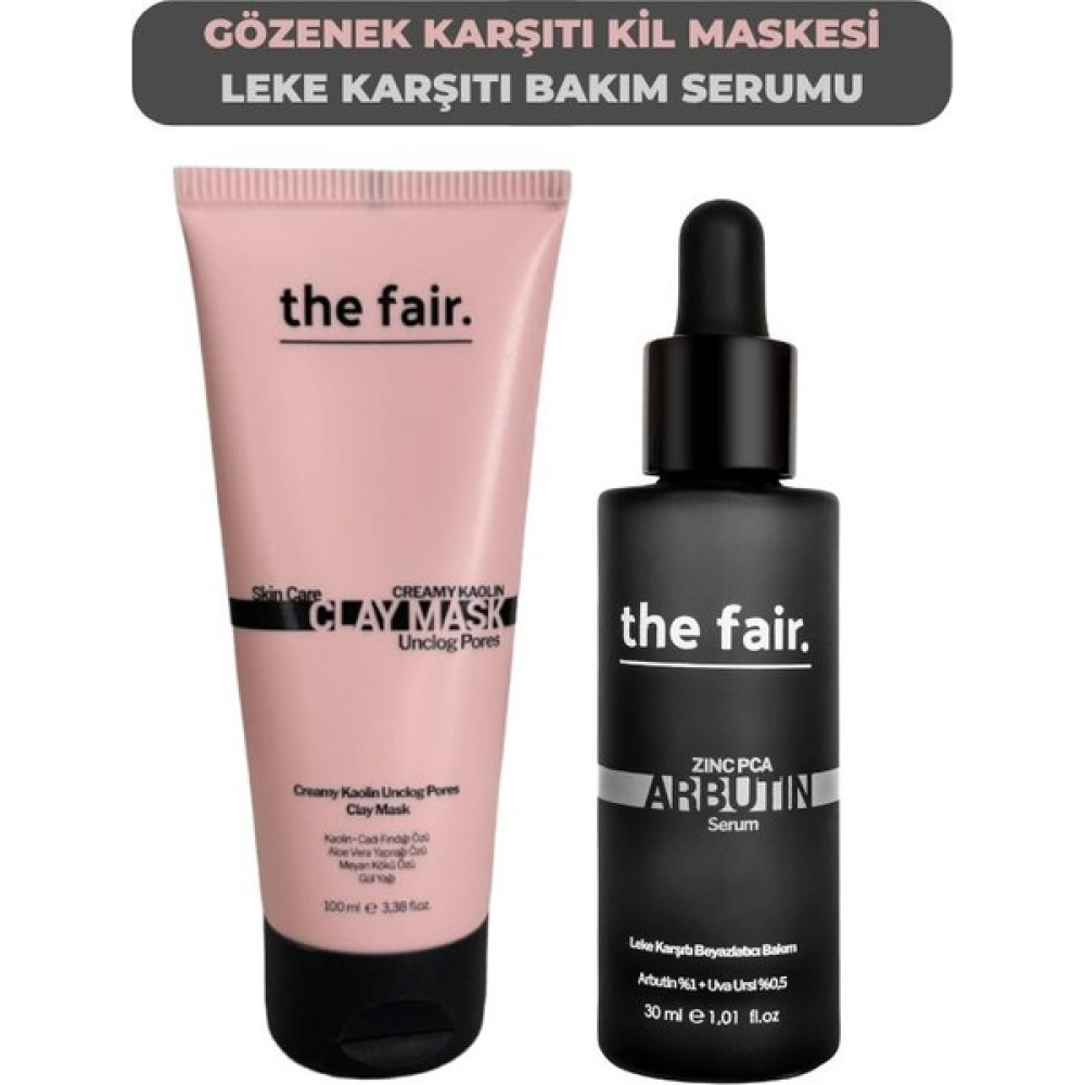 The Fair The Fair. Kaolin Gözenek Karşıtı Kil Maskesi ve Leke Karşıtı Bakım Serumu Maskeler Fiyatı