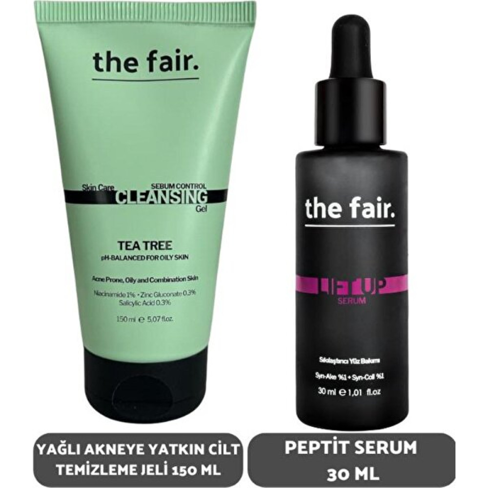 The Fair . Yağlı Akneye Yatkın Cilt Temizleme Jeli 150 ml ve Peptit Serum Seti 30 ml Göz Kremi Fiyatı