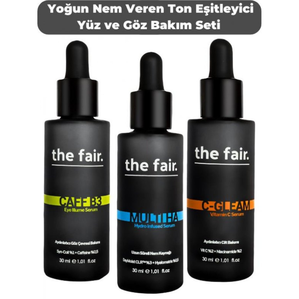 The Fair. Yoğun Nem Veren & Ton Eşitleyici Vegan Yüz Ve Göz Çevresi Bakım Seti Anti-Aging / Yaşlanma Karşıtı Fiyatı