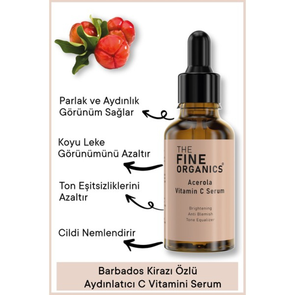 The Fine Organics Barbados Kirazı Özlü Aydınlatıcı ve C Vitamini Serum 30 ml Oto Boyaları Fiyatı