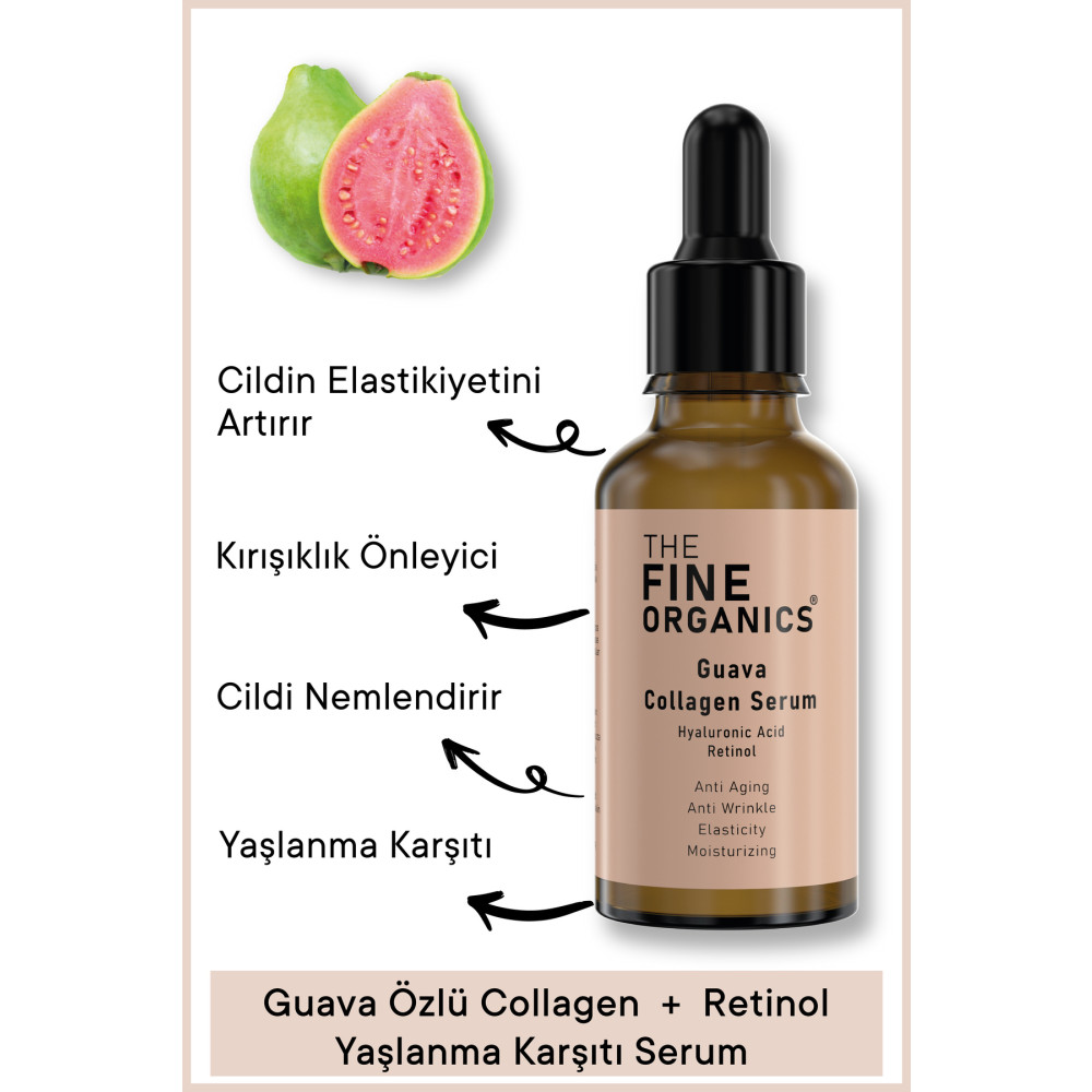 THE FINE ORGANICS Guava Özlü Collagen + Retinol Yaşlanma Karşıtı Serum 30ml Cilt ve Yüz Bakımı Fiyatı