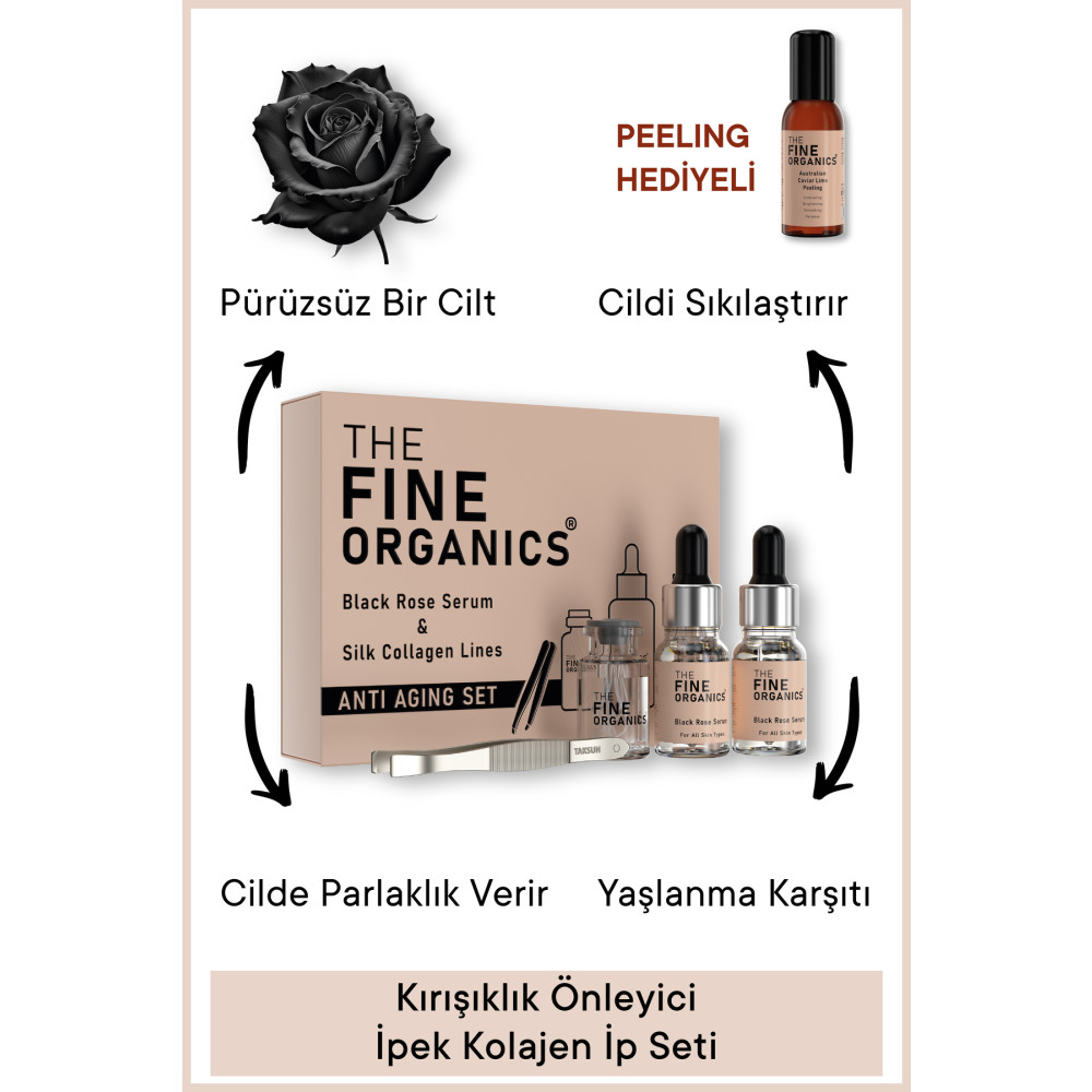 THE FINE ORGANICS Kırışıklık Önleyici Ipek Kolajen Ip Seti Cilt Temizleme ve Peeling Fiyatı