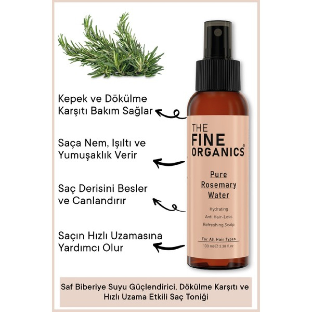 The Fine Organics Saf Biberiye Suyu - Saç Toniği 100 ml Oto Boyaları Fiyatı