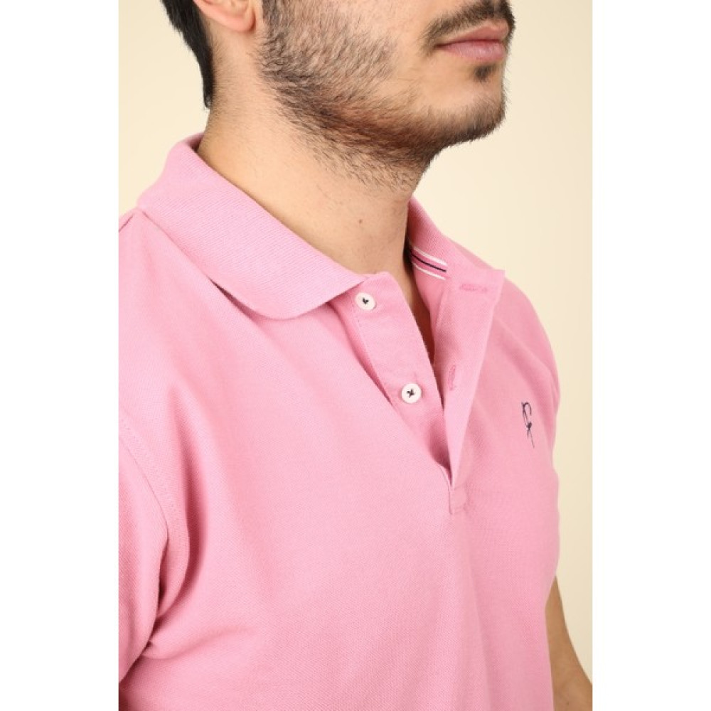 The Fons TF050 Erkek Polo Yaka T-Shirt Pembe Erkek T-shirt Fiyatı