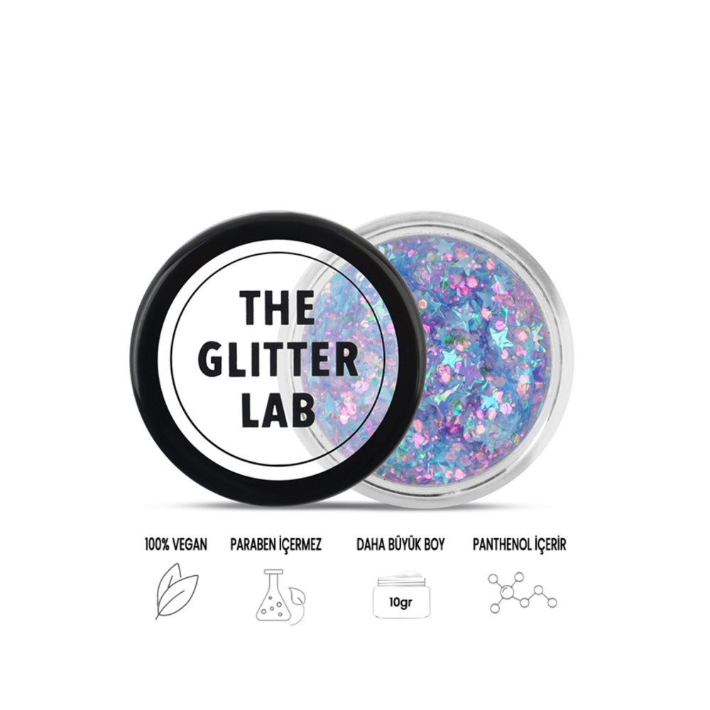 The Glitter Lab Jel Formlu Parlak Glitter - Blue Stars Göz Farı Fiyatı