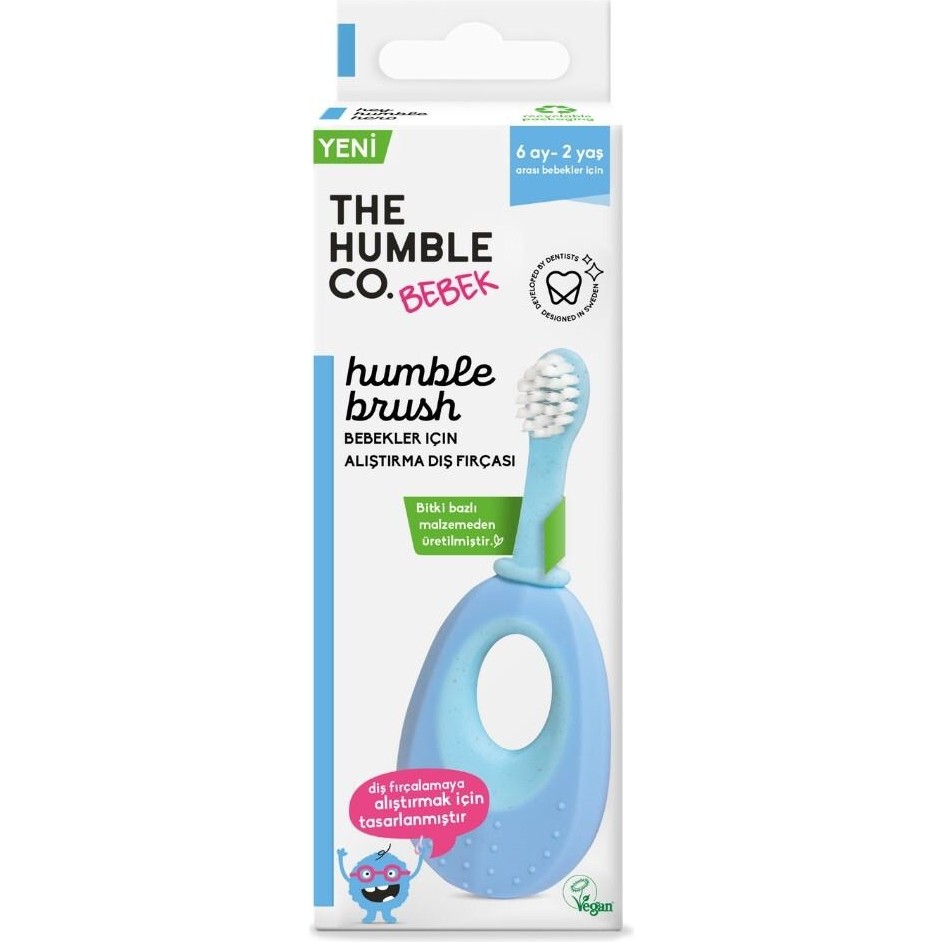 The Humble Co. Bebek Diş Fırçası Mavi Hassas Diş Etleri İçin 6 Ay-2 Yaş Arası Kullanıma Uygun Diğer Fiyatı