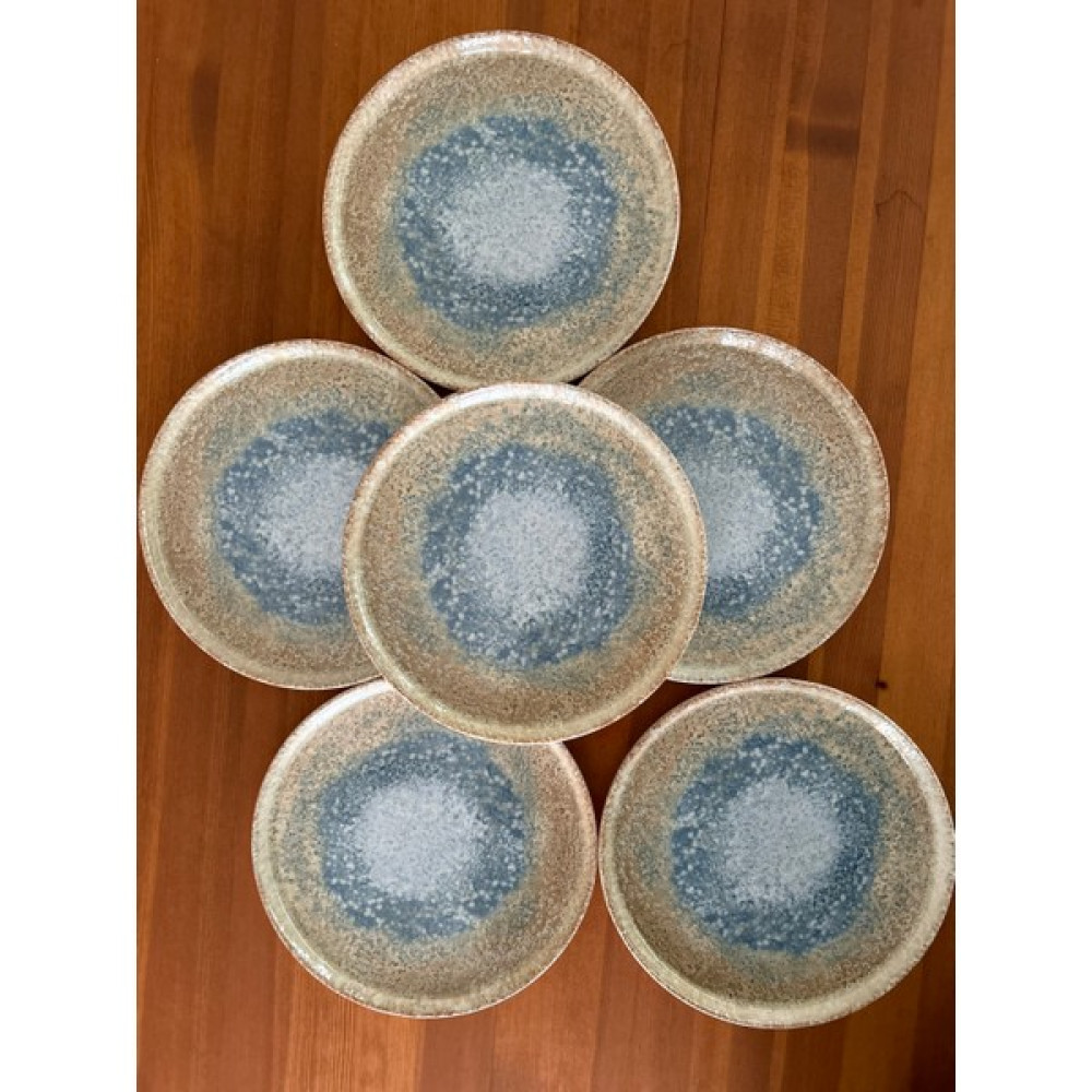 The Latte Co Özel Tasarım Maris Serisi Porselen 22 cm Pasta Tabağı Seti 6'lı El Boyaması Mutfak Gereçleri Fiyatı