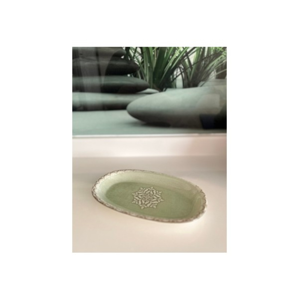 The Latte Co Özel Tasarım Verde Mosaic Serisi Porselen 2'li Kayık Çerezlik - Kahvaltı Tabağı - Meze Tabağı - 19 cm Mutfak Gereçleri Fiyatı