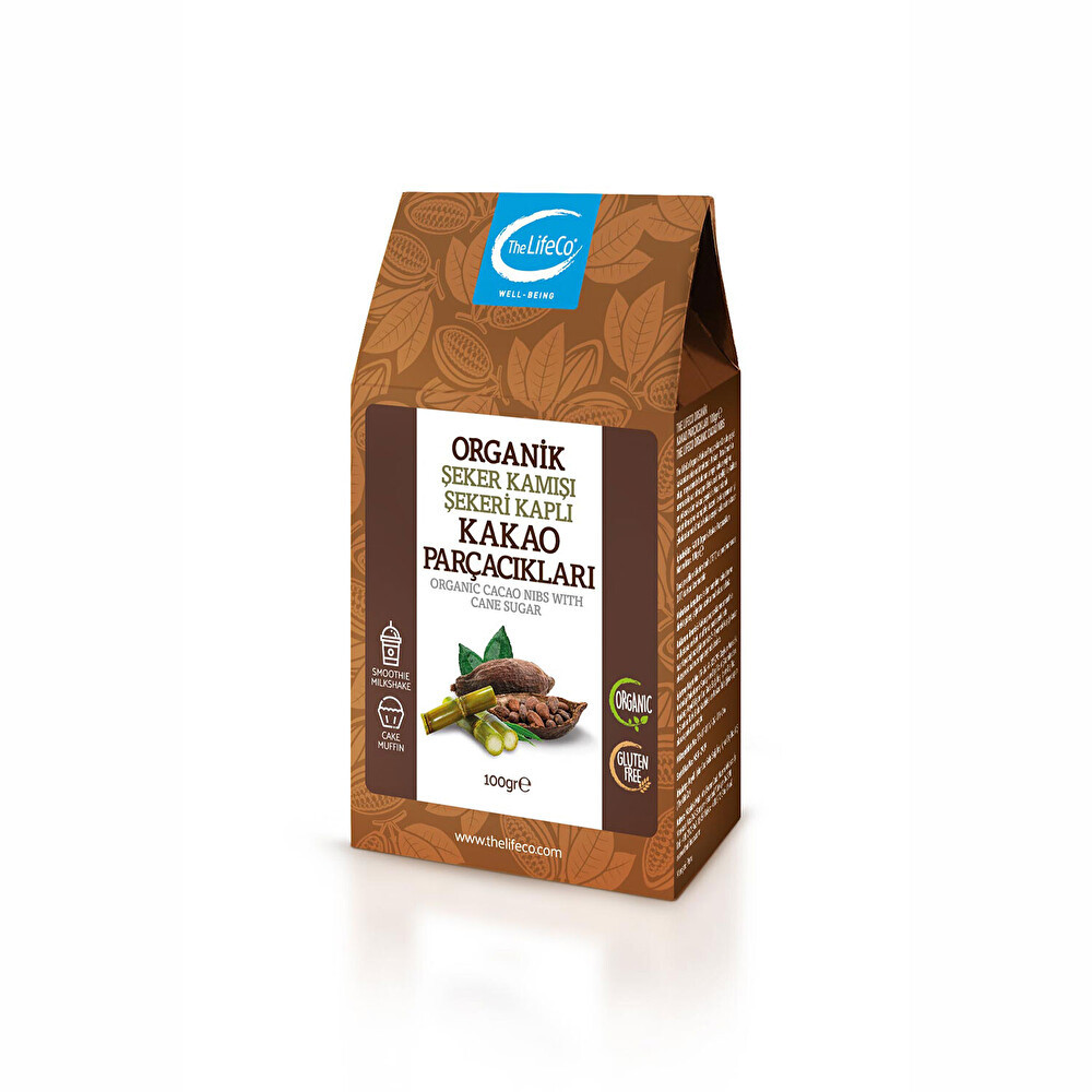 The LifeCo Organik Şeker Kamışı Kaplı Kakao Parçacıkları 100 Gr Organik Ürünler Fiyatı