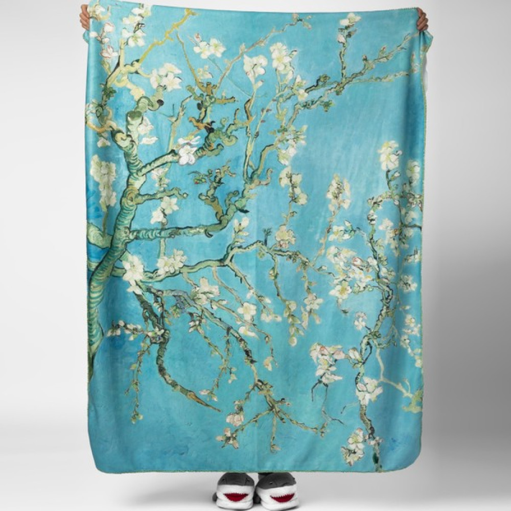 The Lucid Lab Bahar Cicekleri- Vincent Van Gogh - Almond Blossom Polar Tv Battaniyesi - Renkli - 130 x 165 cm Battaniye Fiyatı