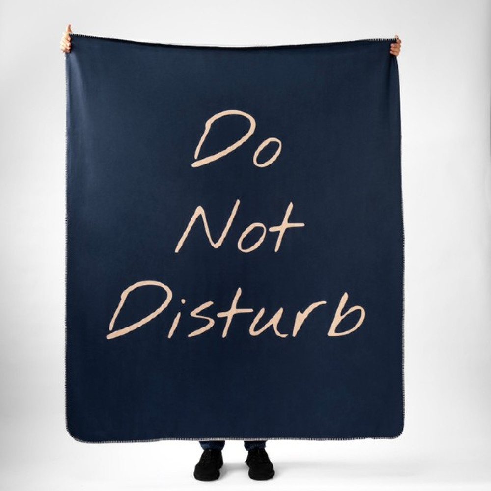 The Lucid Lab Do Not Disturb Navy Blue Polar Tv Battaniyesi - 140 x 170 cm - Renkli Battaniye Fiyatı