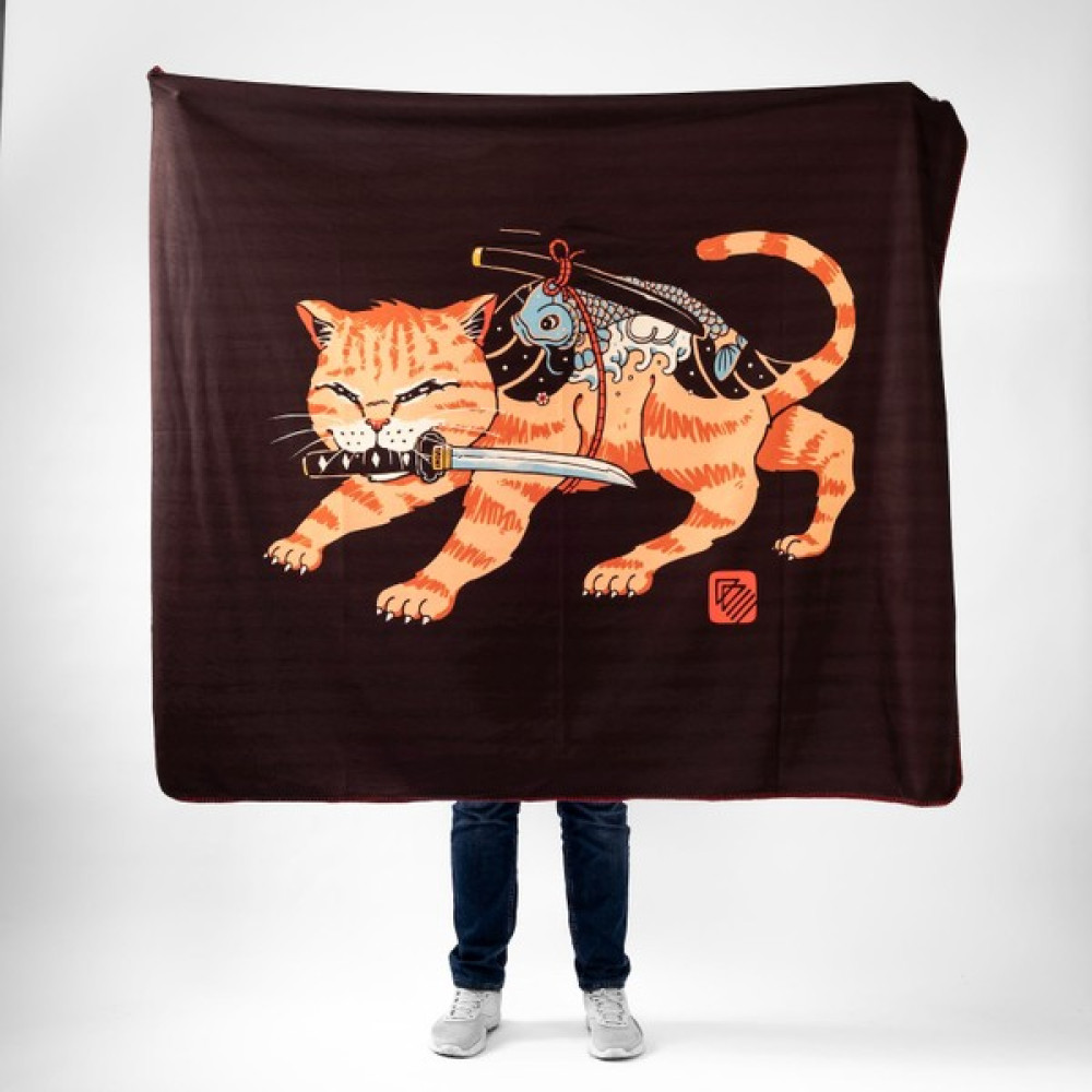 The Lucid Lab Fierce Catana - Kedili Polar Tv Battaniyesi - 140 x 170 cm - Renkli Battaniye Fiyatı