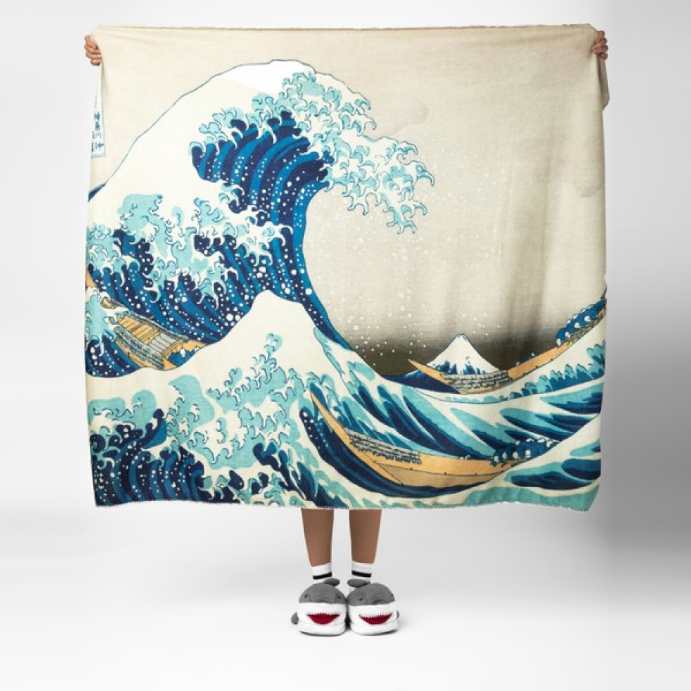 The Lucid Lab Kanagawa- Japon Dalgası Kanagawa Polar Tv Battaniyesi - Renkli - 130 x 165 cm Battaniye Fiyatı